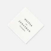 Einfaches Elegant | Classic Wedding Napkins Serviette (Ecke)