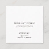 Einfaches Elegant Dankeschön Kartencoupon Rabattkarte (Rückseite)