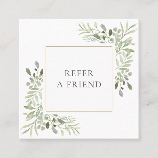 Einfaches Elegant Empfehlungskarte (Vorderseite)