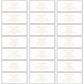 Einfaches Elegant | Gold Wedding Guest Address Lab Aufkleber (Vorderseite)