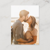 Einfaches Elegant-Minimal-Foto QR-Code-Hochzeit RS Begleitkarte (Rückseite)