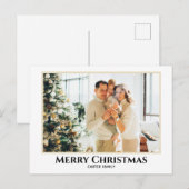 Einfaches Elegant mit grenzenloser Weihnachtskarte Postkarte (Vorne/Hinten)