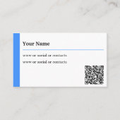 Einfaches Elegant mit QR-Code Visitenkarte (Vorderseite)