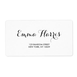 Einfaches Elegant Modern Wedding Address Label