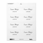 Einfaches Elegant | Modern Wedding Address Label (Vorne)