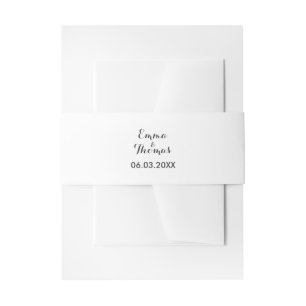 Einfaches Elegant   Moderne Bauchband für Hochzeit Einladungsbanderole