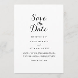 Einfaches Elegant | Moderne Hochzeit Sichern Sie d Save The Date