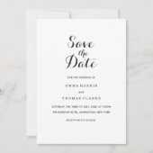 Einfaches Elegant | Moderne Hochzeit Sichern Sie d Save The Date (Vorderseite)