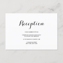 Einfaches Elegant | Moderne Hochzeitskarte für Tis Begleitkarte