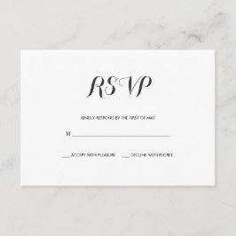 Einfaches Elegant | Moderne RSVP-Karte für Hochzei RSVP Karte