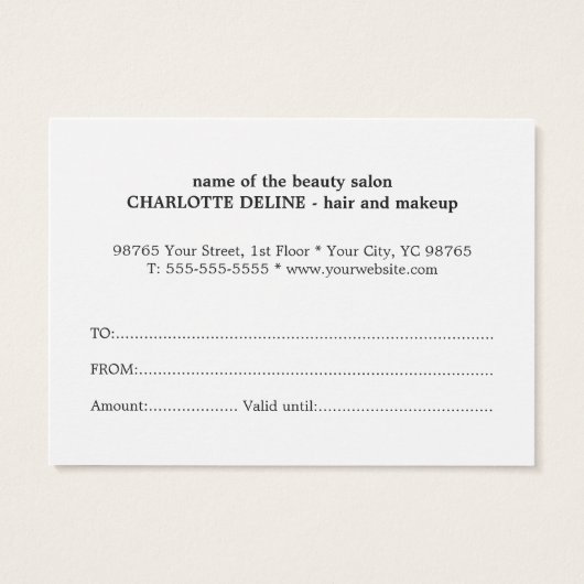 Einfaches Elegant Texture Rose SchönheitsgeschenkZ (Rückseite)