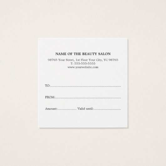 Einfaches Elegant Texture Rose SchönheitsgeschenkZ (Rückseite)