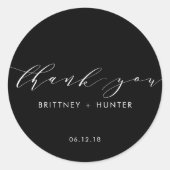 Einfaches Elegant Vielen Dank für Ihre Hochzeit Runder Aufkleber (Vorderseite)