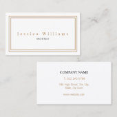 Einfaches Elegant Visitenkarte (Vorne/Hinten)