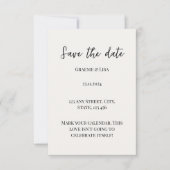 Einfaches Elegante Save the Date Ihren Kalender ma Einladung (Vorderseite)