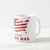 Einfaches Eleganter Arbeitstag mit US-Flagge Kaffeetasse (VorderseiteRechts)