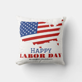 Einfaches Eleganter Arbeitstag mit US-Flagge Kissen