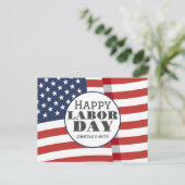 Einfaches Eleganter Arbeitstag mit US-Flagge Postkarte (Stehend Vorderseite)