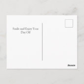 Einfaches Eleganter Arbeitstag mit US-Flagge Postkarte (Rückseite)