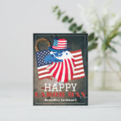 Einfaches Eleganter Arbeitstag mit US-Flagge Postkarte (Stehend Vorderseite)