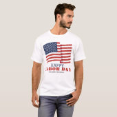 Einfaches Eleganter Arbeitstag mit US-Flagge T-Shirt (Vorne ganz)