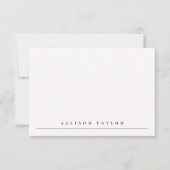 Einfaches Eleganter Individuelle Name Mitteilungskarte (Vorderseite)