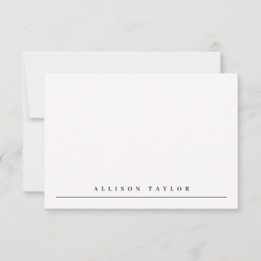 Einfaches Eleganter Individuelle Name Mitteilungskarte (Vorderseite)