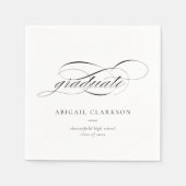 Einfaches Eleganter Script-Abschluss Serviette (Vorderseite)