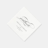 Einfaches Eleganter Script-Abschluss Serviette (Ecke)