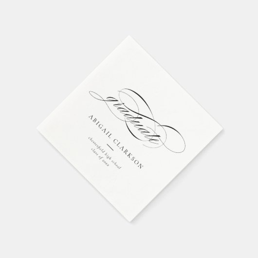 Einfaches Eleganter Script-Abschluss Serviette (Ecke)