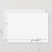 Einfaches eleganter Skriptname Mitteilungskarte (Vorderseite)