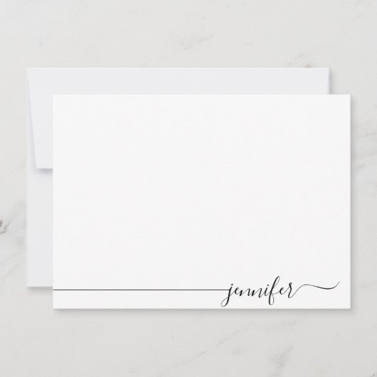 Einfaches eleganter Skriptname Mitteilungskarte (Vorderseite)