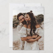 Einfaches elegantes 2-Foto-Textüberlagern Einladung (Rückseite)