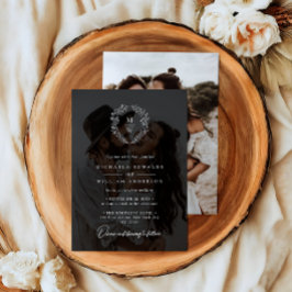 Einfaches elegantes 2-Foto-Textüberlagern Einladung