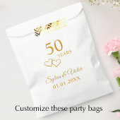 Einfaches elegantes 50-jähriges Party Geschenktütchen