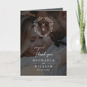 Einfaches elegantes 7-Foto-Texteüberlagern Dankeskarte (Vorderseite)