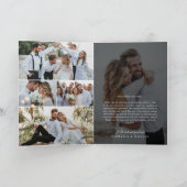 Einfaches elegantes 7-Foto-Texteüberlagern Dankeskarte (Innenseite)