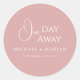 Einfaches elegantes Abendessen an einem Tag Probe Runder Aufkleber