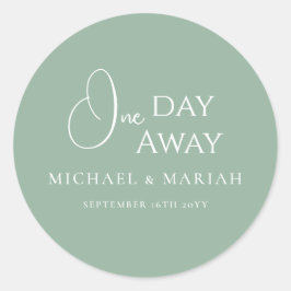 Einfaches elegantes Abendessen an einem Tag Probe Runder Aufkleber