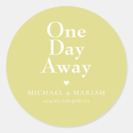 Einfaches elegantes Abendessen an einem Tag Probe Runder Aufkleber