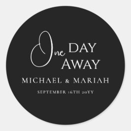 Einfaches elegantes Abendessen an einem Tag Probe Runder Aufkleber