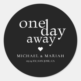 Einfaches elegantes Abendessen an einem Tag Probe Runder Aufkleber