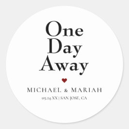 Einfaches elegantes Abendessen an einem Tag Probe Runder Aufkleber