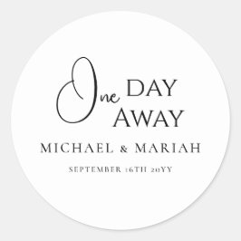 Einfaches elegantes Abendessen an einem Tag Probe Runder Aufkleber