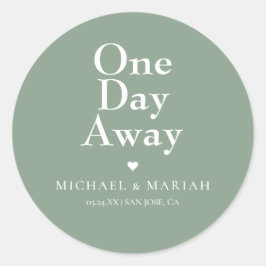 Einfaches elegantes Abendessen an einem Tag Probe Runder Aufkleber