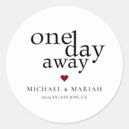 Einfaches elegantes Abendessen an einem Tag Probe Runder Aufkleber