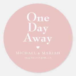 Einfaches elegantes Abendessen an einem Tag Probe Runder Aufkleber