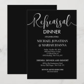 Einfaches elegantes Abendessen mit Minimalistische Einladung (Vorne/Hinten)