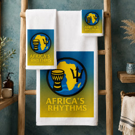 Einfaches elegantes afrikanisches Stammtrommel-Tan Badhandtuch Set