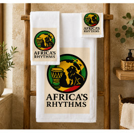 Einfaches elegantes afrikanisches Stammtrommel-Tan Badhandtuch Set